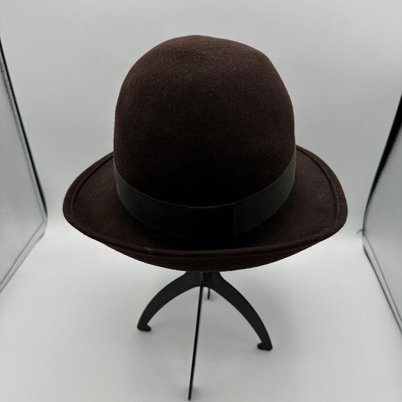 Vintage Robinson’s California Hat Womens Size 22 Brown Fawn Tra Felt Wool - Picture 2 of 12